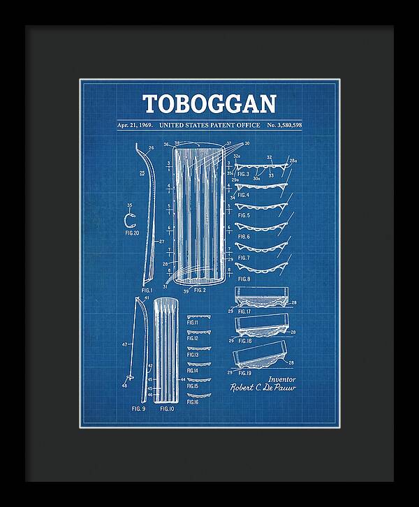 Toboggan Blueprint Patent Us3580598a