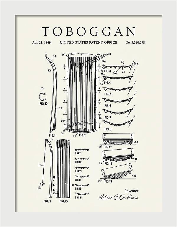 Toboggan Minimalist Patent Us3580598a