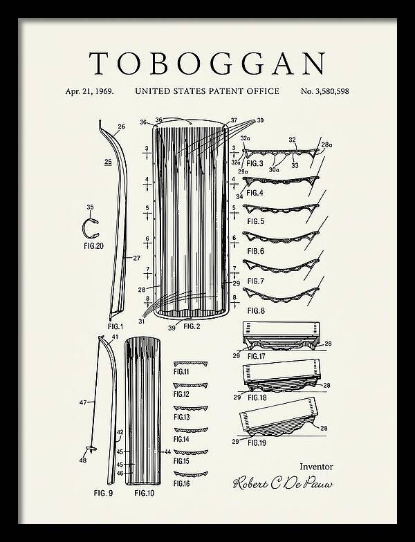 Toboggan Minimalist Patent Us3580598a