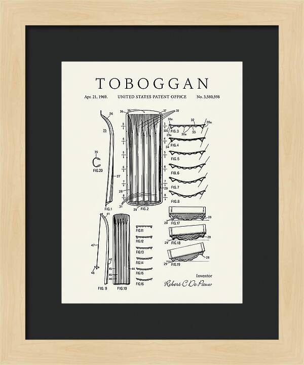Toboggan Minimalist Patent Us3580598a