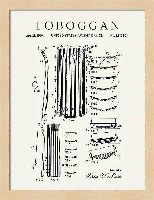 Toboggan Minimalist Patent Us3580598a
