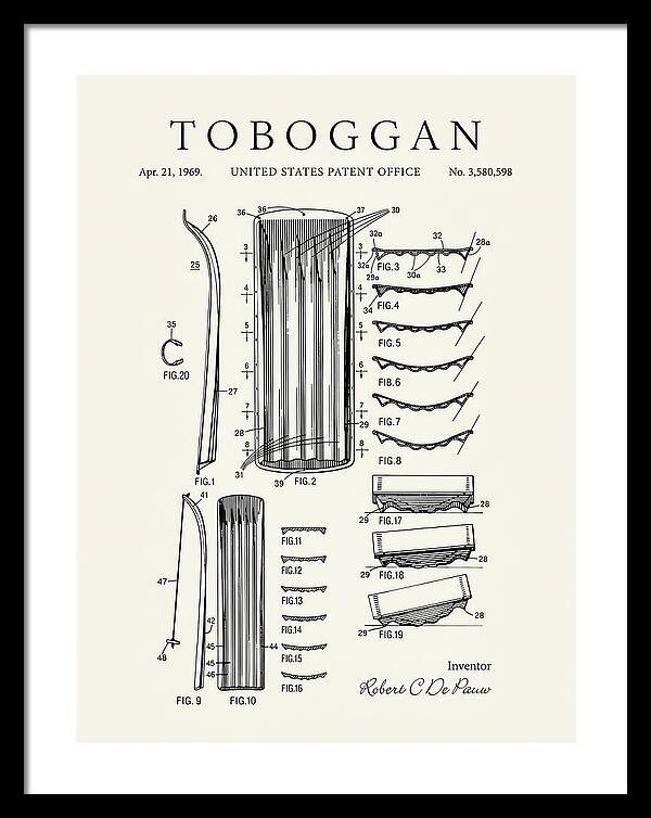 Toboggan Minimalist Patent Us3580598a