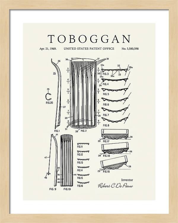 Toboggan Minimalist Patent Us3580598a