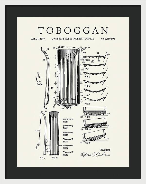 Toboggan Minimalist Patent Us3580598a