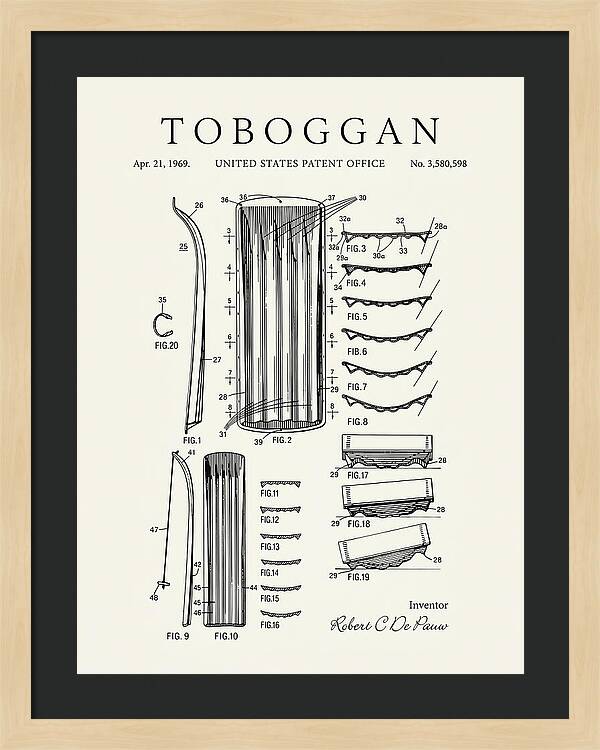 Toboggan Minimalist Patent Us3580598a