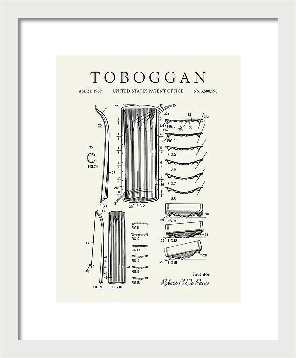 Toboggan Minimalist Patent Us3580598a