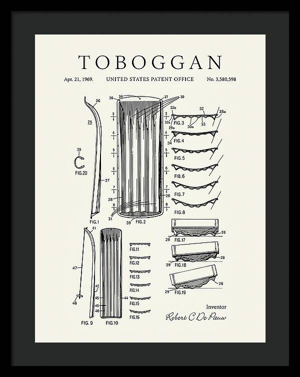 Toboggan Minimalist Patent Us3580598a
