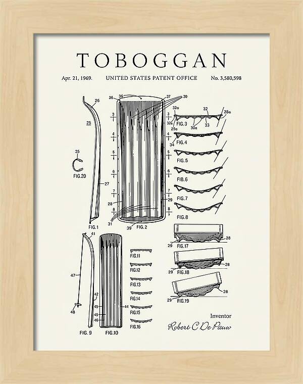 Toboggan Minimalist Patent Us3580598a