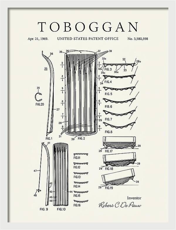 Toboggan Minimalist Patent Us3580598a