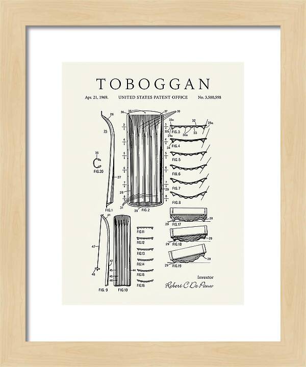 Toboggan Minimalist Patent Us3580598a