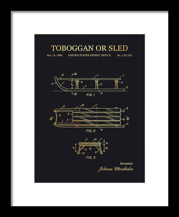Toboggan Or Sled Gold Patent Us3522952a