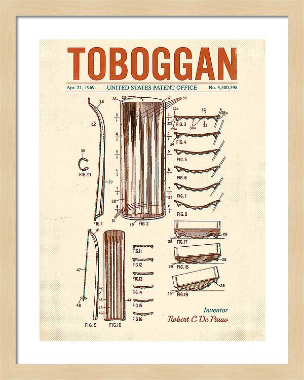 Toboggan Retro Patent Us3580598a