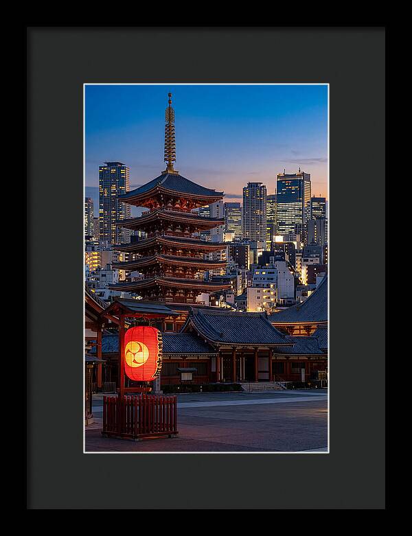 Tokyo Sensoji Temple At Dusk