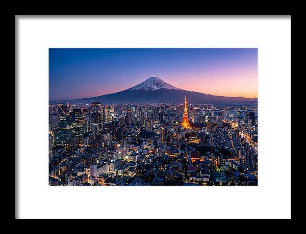 Tokyo Skyline At Blue Hour