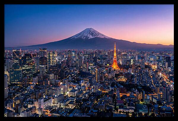 Tokyo Skyline At Blue Hour