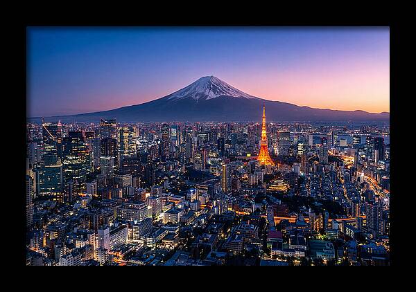 Tokyo Skyline At Blue Hour