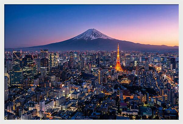 Tokyo Skyline At Blue Hour