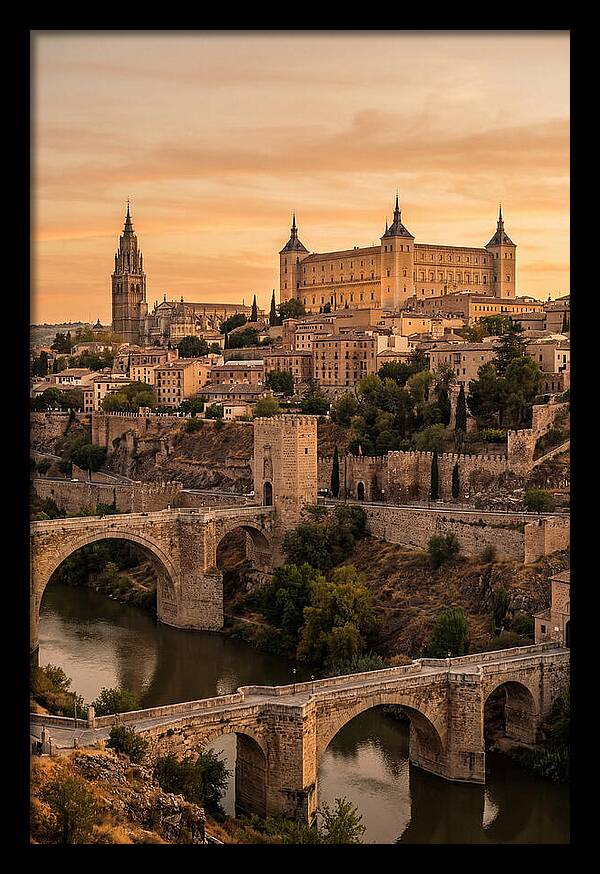 Toledo Skyline At Golden Hour