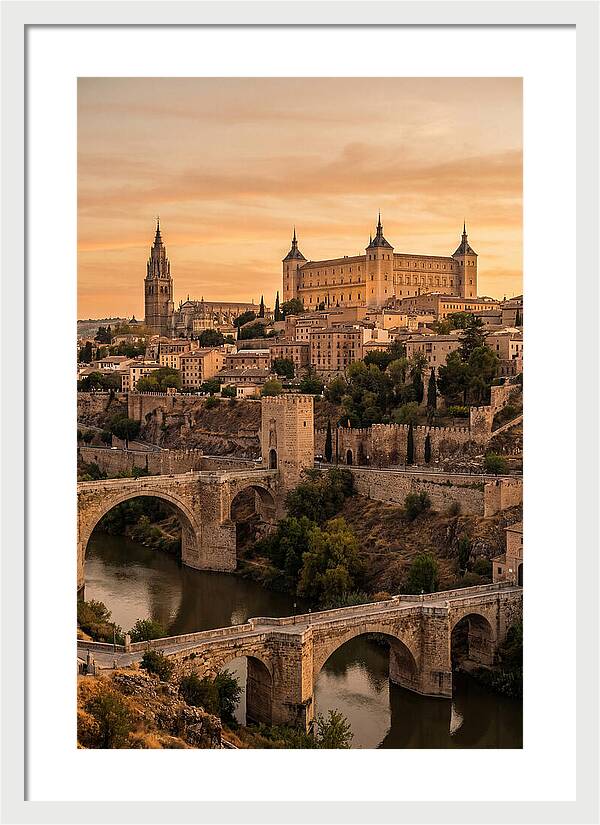 Toledo Skyline At Golden Hour