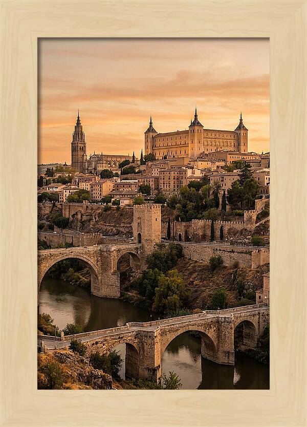 Toledo Skyline At Golden Hour
