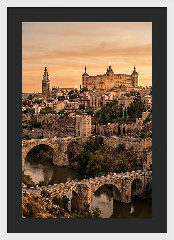 Toledo Skyline At Golden Hour