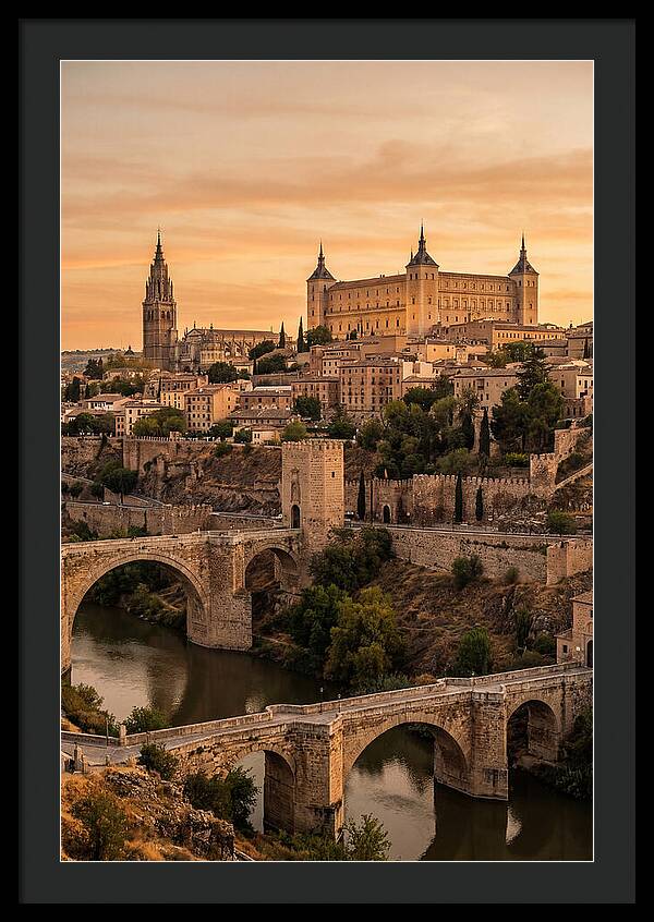 Toledo Skyline At Golden Hour