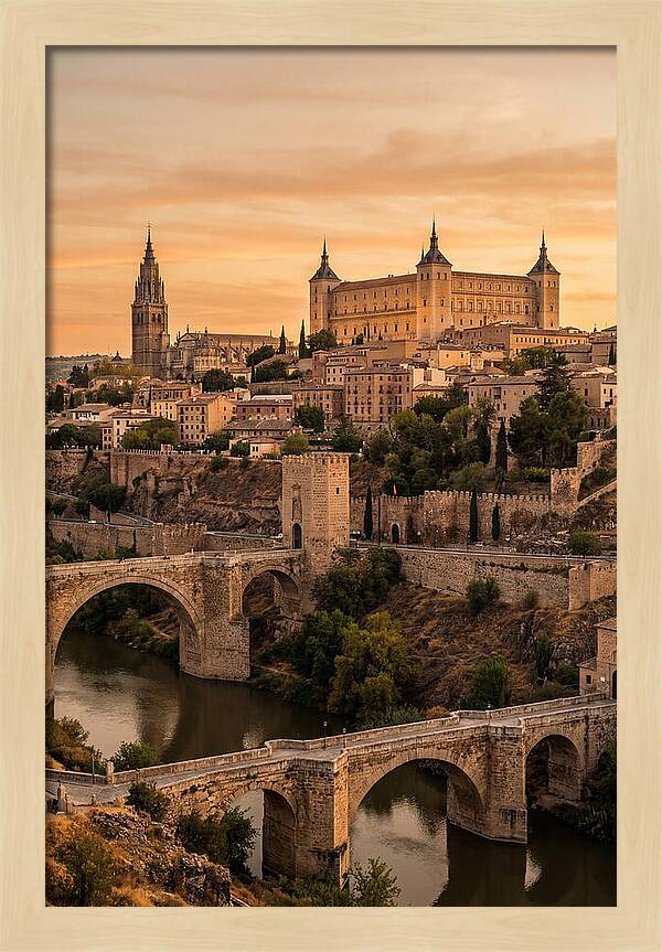 Toledo Skyline At Golden Hour