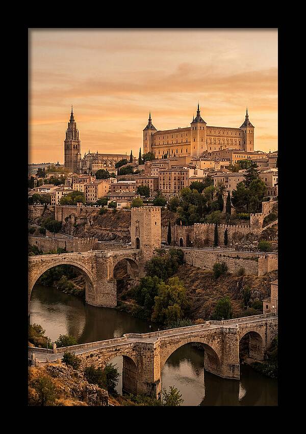 Toledo Skyline At Golden Hour