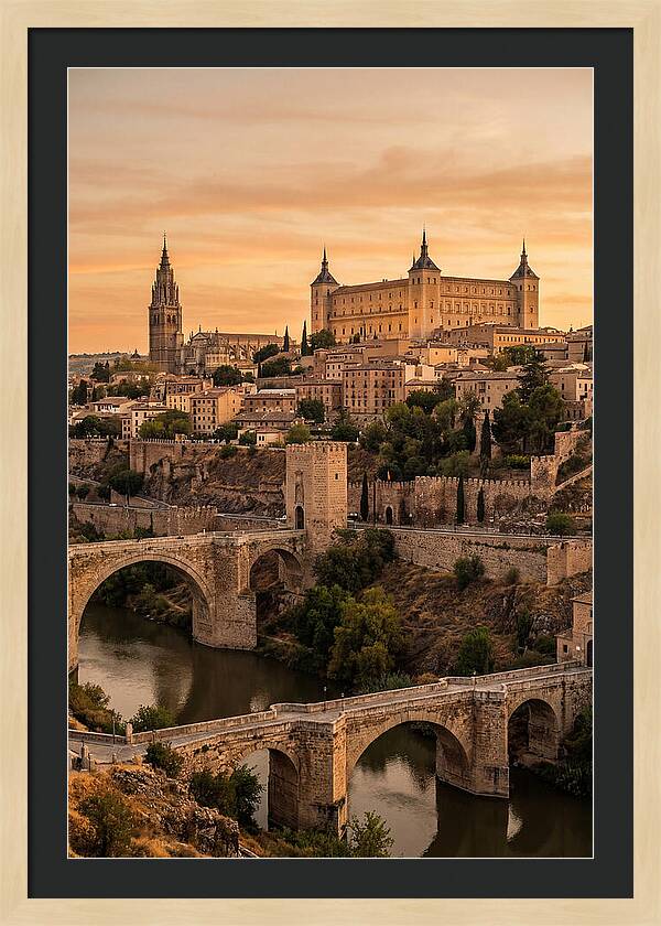 Toledo Skyline At Golden Hour