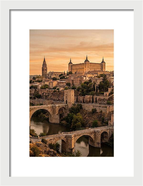 Toledo Skyline At Golden Hour