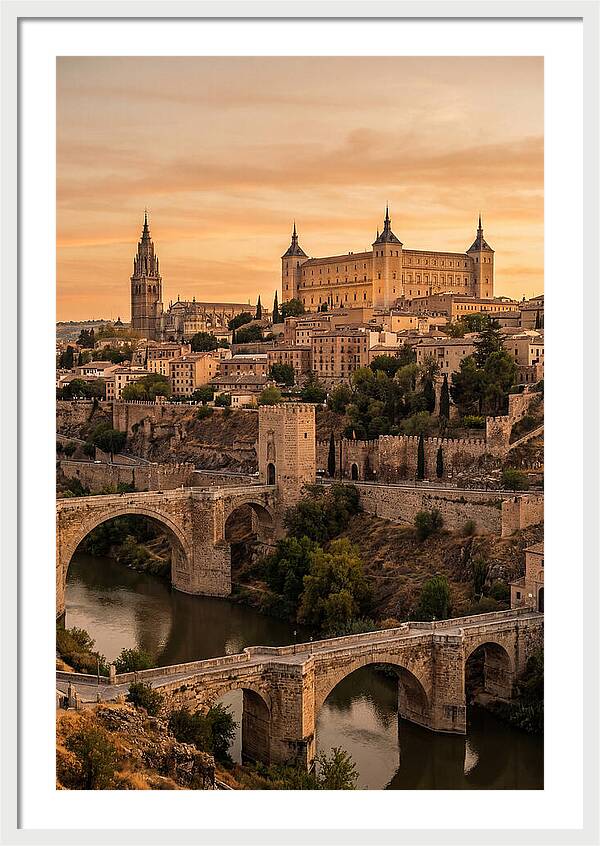 Toledo Skyline At Golden Hour