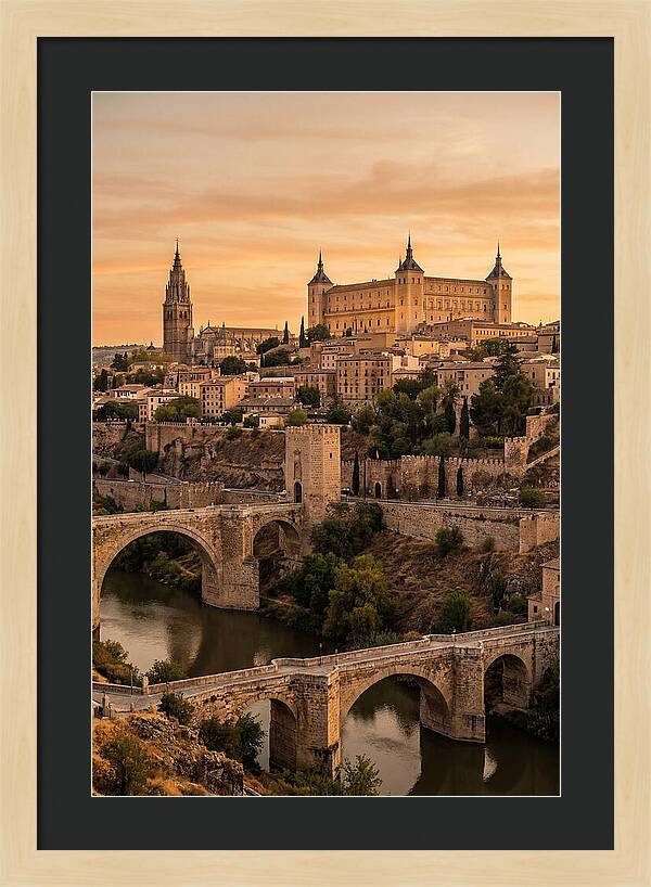 Toledo Skyline At Golden Hour