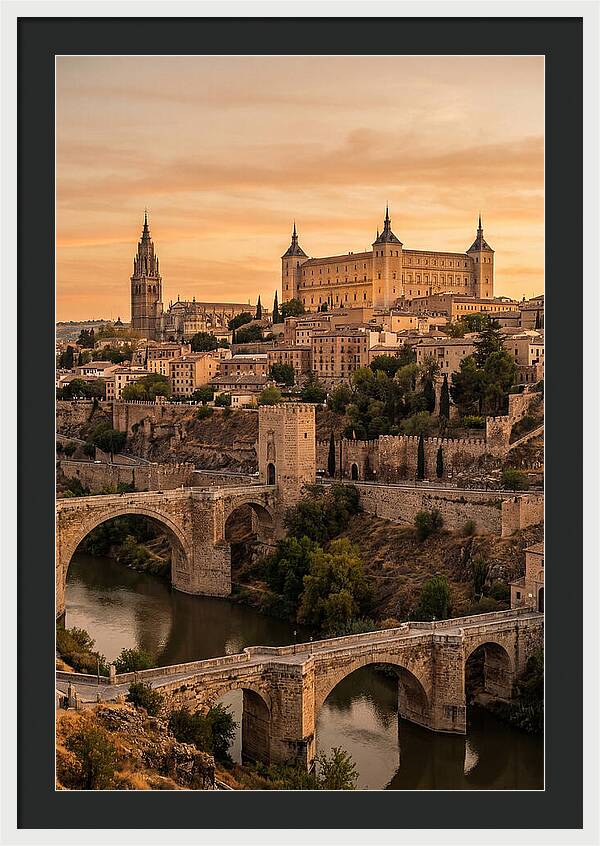 Toledo Skyline At Golden Hour