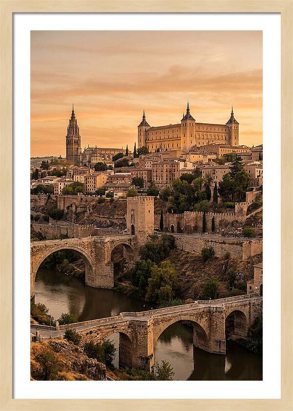 Toledo Skyline At Golden Hour