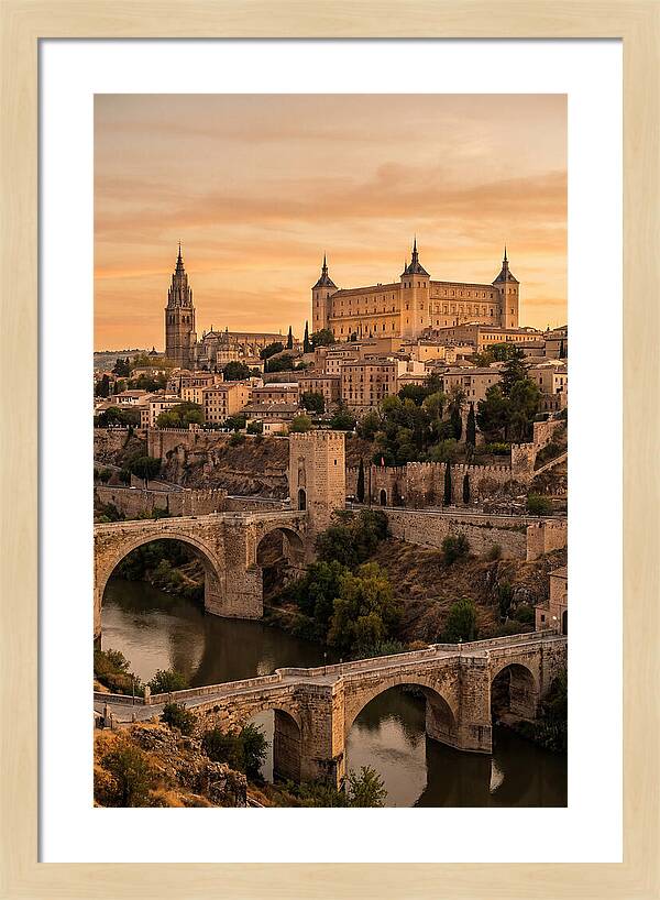 Toledo Skyline At Golden Hour