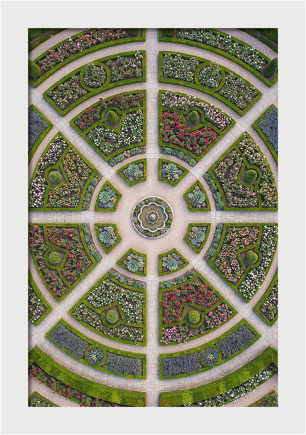 Topdown View Of A Botanical Garden