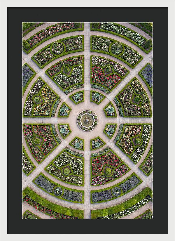 Topdown View Of A Botanical Garden