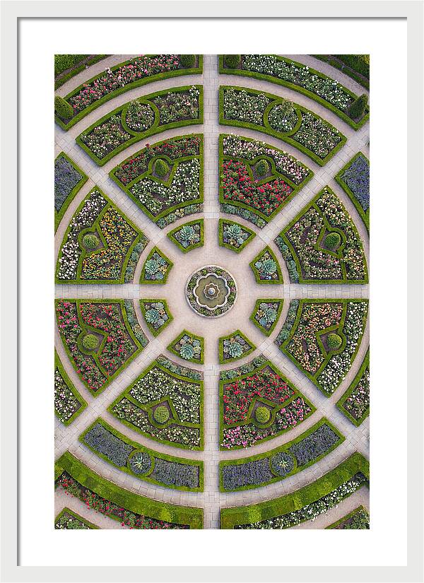 Topdown View Of A Botanical Garden