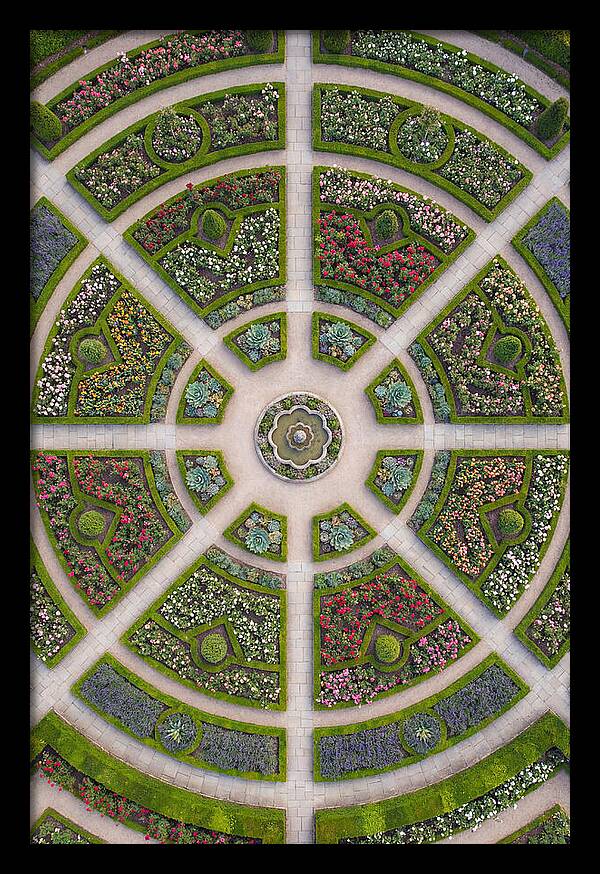 Topdown View Of A Botanical Garden