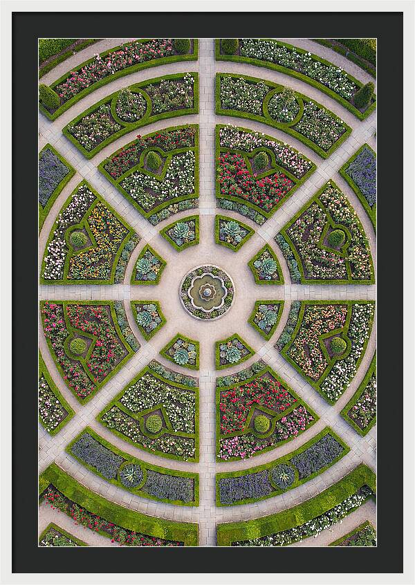 Topdown View Of A Botanical Garden