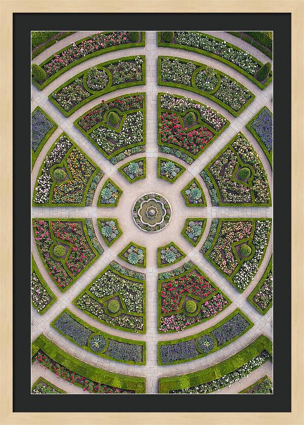 Topdown View Of A Botanical Garden