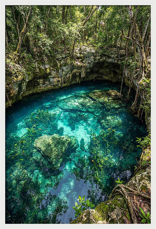 Topdown View Of A Cenote