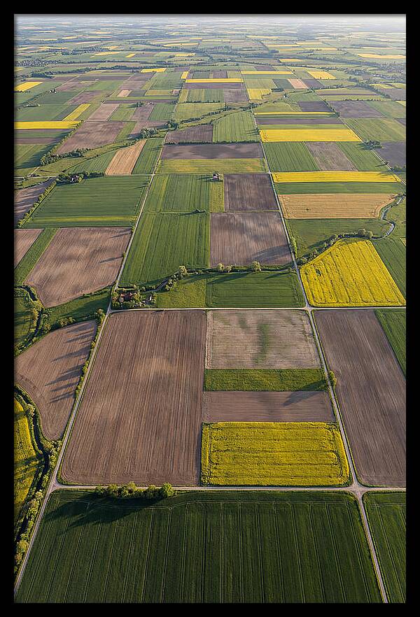 Topdown View Of Farmland Patchwork