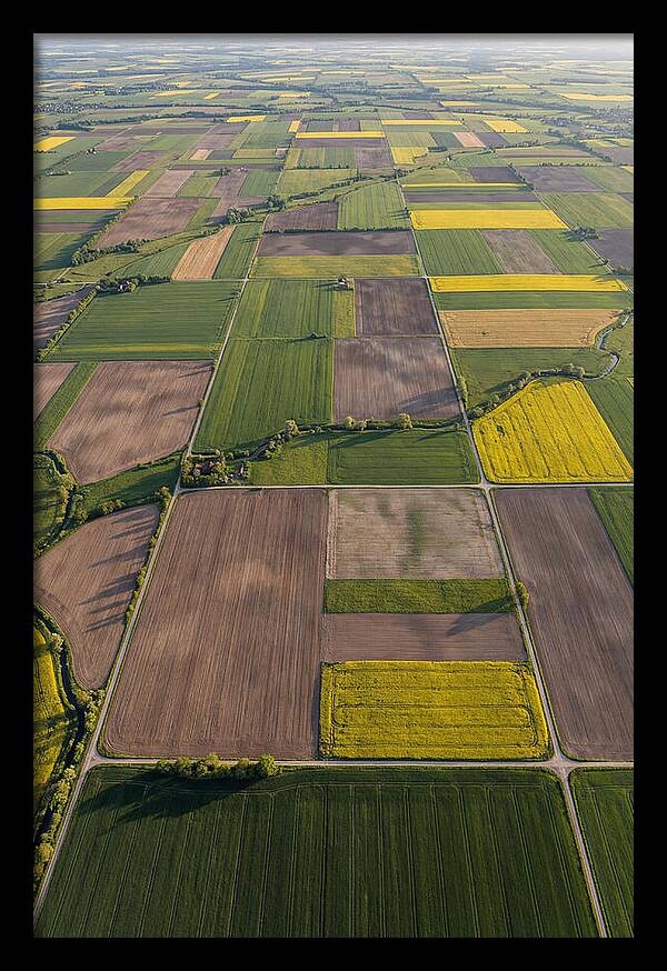 Topdown View Of Farmland Patchwork