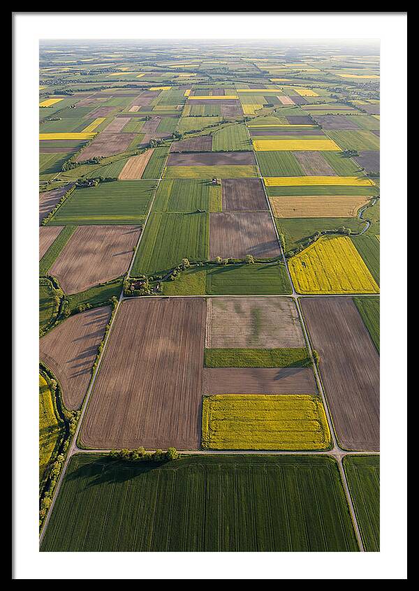 Topdown View Of Farmland Patchwork