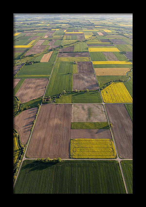 Topdown View Of Farmland Patchwork