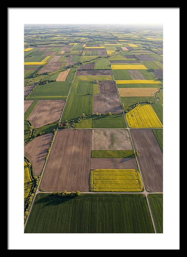 Topdown View Of Farmland Patchwork