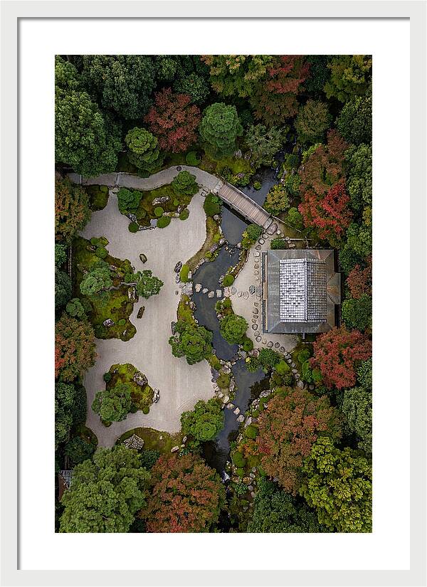Topdown View Of Japanese Garden