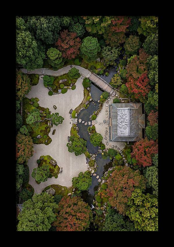 Topdown View Of Japanese Garden