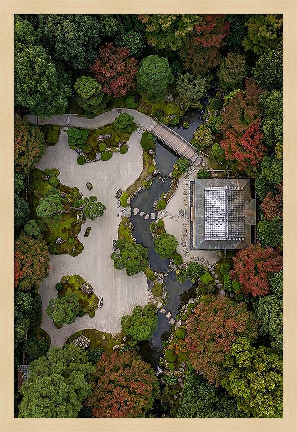 Topdown View Of Japanese Garden